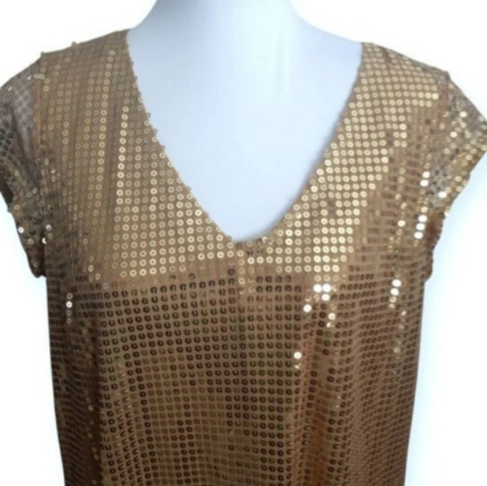 Gold Sequin Dress Sz.L EUC.